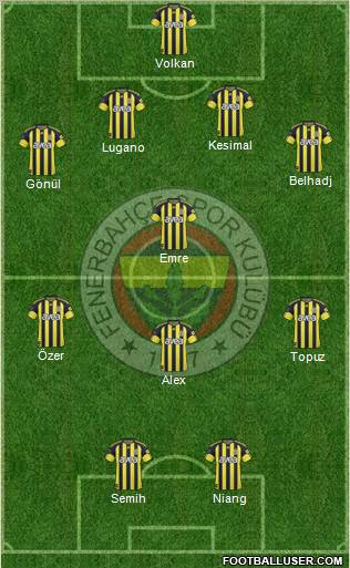 Fenerbahçe SK Formation 2011