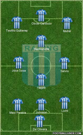 Racing Club 3-4-3 football formation