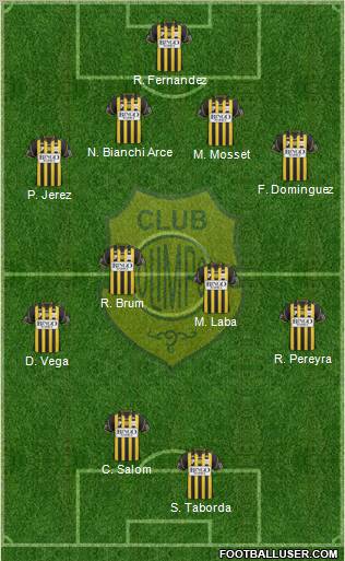 Olimpo de Bahía Blanca football formation