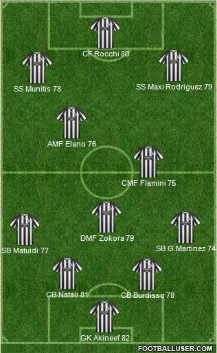 Newcastle United Formation 2011