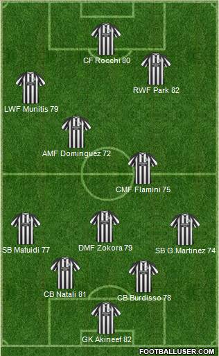 Newcastle United Formation 2011