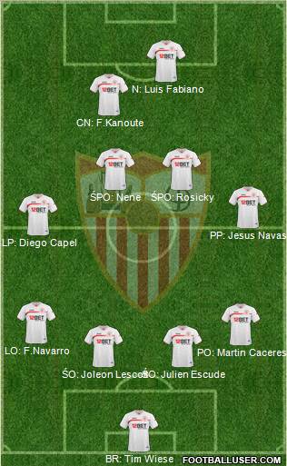 Sevilla F.C., S.A.D. Formation 2011