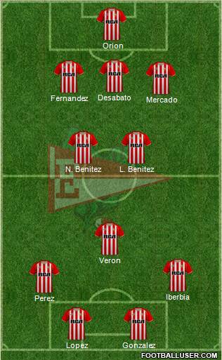 Estudiantes de La Plata 3-5-2 football formation