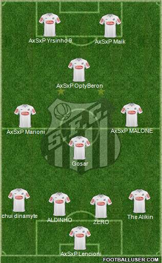 Santos FC Formation 2011