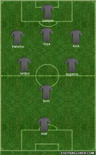 Acassuso 3-5-1-1 football formation