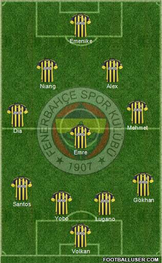 Fenerbahçe SK Formation 2011