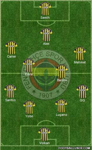Fenerbahçe SK Formation 2011