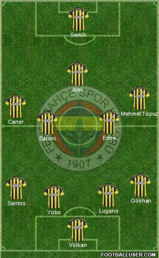 Fenerbahçe SK Formation 2011