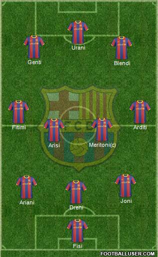 F.C. Barcelona Formation 2011