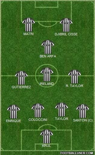 Newcastle United Formation 2011
