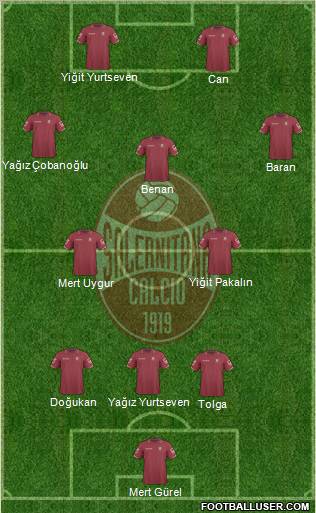 Salernitana football formation