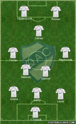 Quilmes 3-4-1-2 football formation