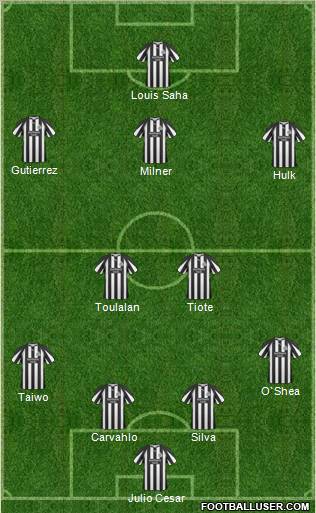 Newcastle United Formation 2011