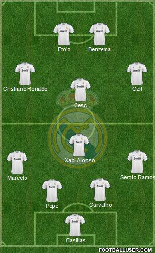 Real Madrid C.F. Formation 2011