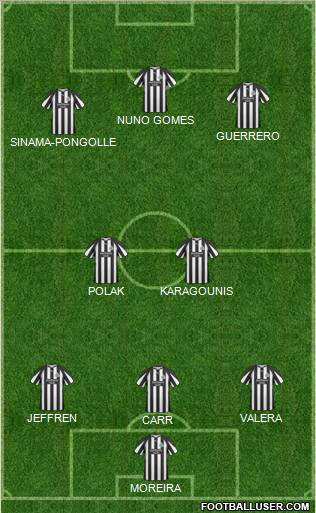Newcastle United Formation 2011