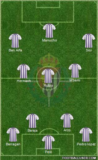 R. Valladolid C.F., S.A.D. football formation