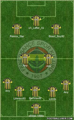 Fenerbahçe SK Formation 2011