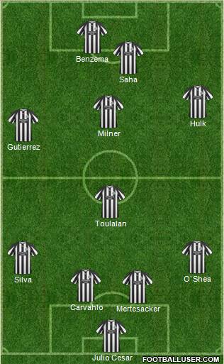Newcastle United Formation 2011