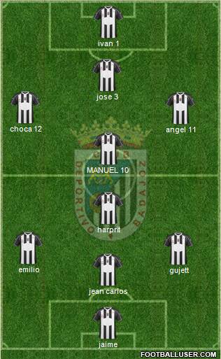 C.D. Badajoz S.A.D. football formation