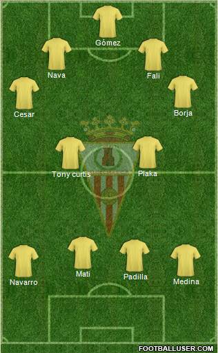 Algeciras C.F. 4-3-3 football formation