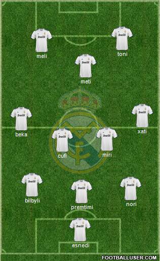 Real Madrid C.F. Formation 2011