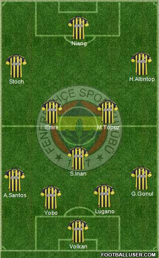 Fenerbahçe SK Formation 2011
