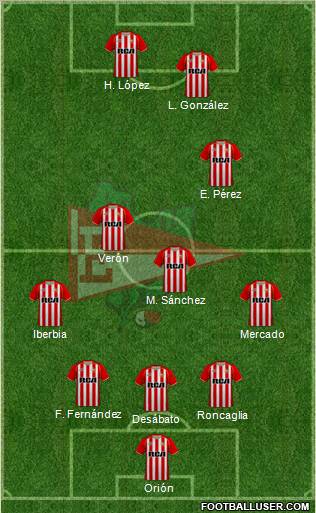 Estudiantes de La Plata 3-5-2 football formation