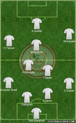 Zamalek Sporting Club 4-2-3-1 football formation