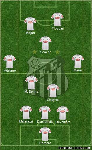 Santos FC Formation 2011