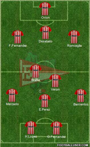 Estudiantes de La Plata Formation 2011