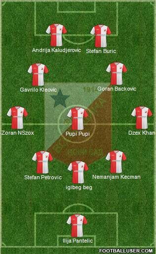FK Vojvodina Novi Sad Formation 2011