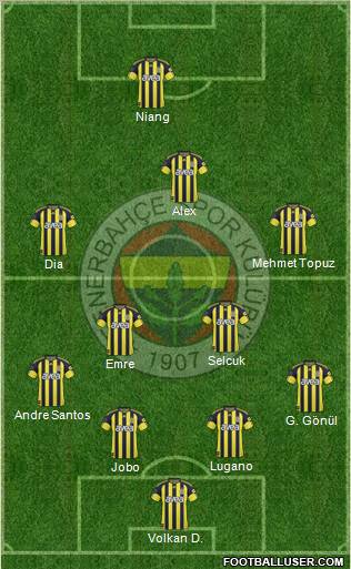 Fenerbahçe SK Formation 2011