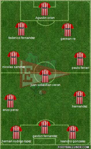 Estudiantes de La Plata football formation