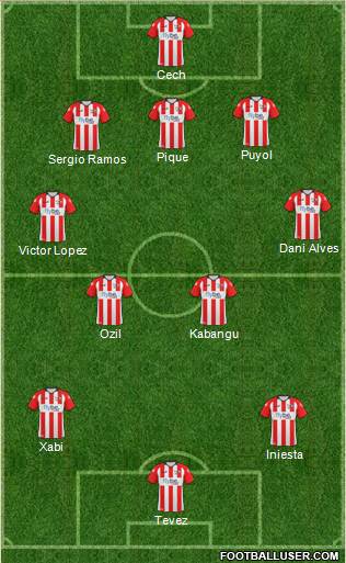 Exeter City 5-4-1 football formation