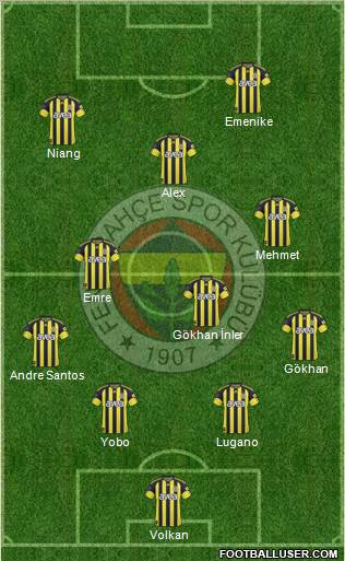 Fenerbahçe SK Formation 2011
