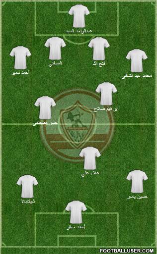 Zamalek Sporting Club 4-2-3-1 football formation