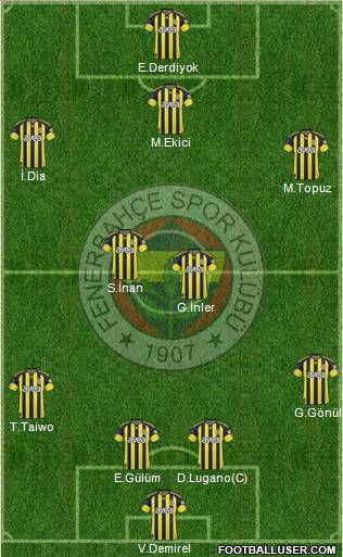 Fenerbahçe SK Formation 2011