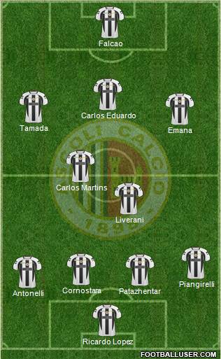 Ascoli 4-2-3-1 football formation