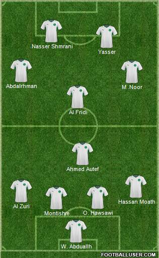 Saudi Arabia football formation