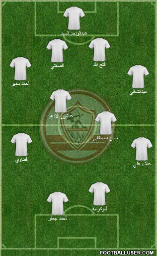 Zamalek Sporting Club 4-4-2 football formation