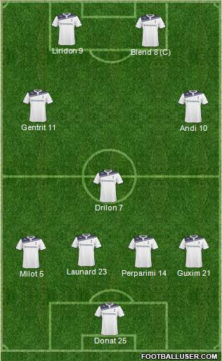 Tottenham Hotspur Formation 2011