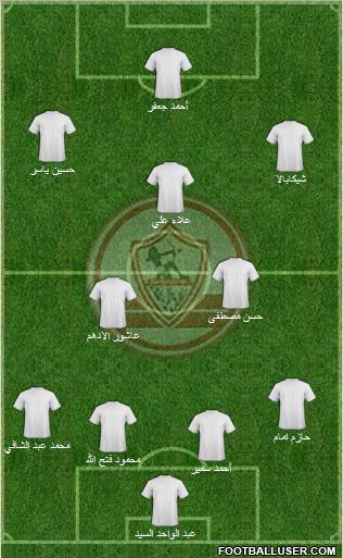 Zamalek Sporting Club 4-2-3-1 football formation