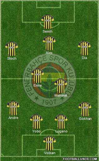 Fenerbahçe SK Formation 2011