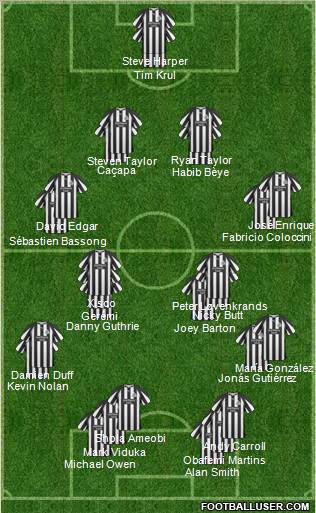 Newcastle United Formation 2011