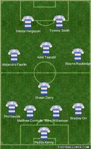 Queens Park Rangers 4-3-1-2 football formation