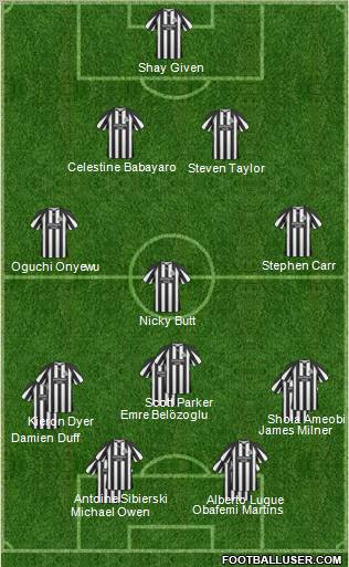 Newcastle United Formation 2011