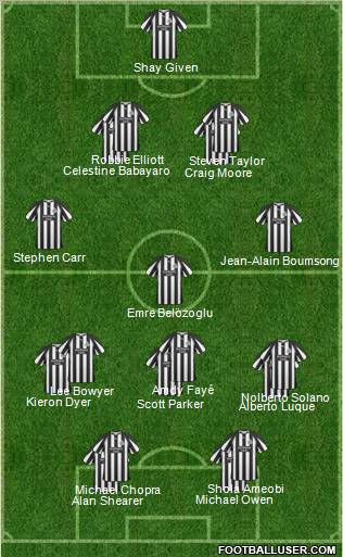 Newcastle United Formation 2011