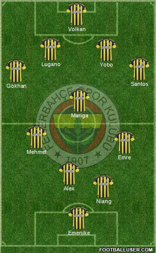 Fenerbahçe SK Formation 2011