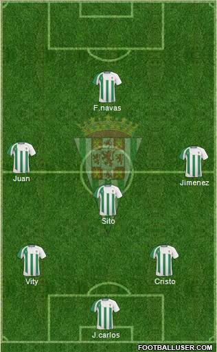 Córdoba C.F., S.A.D. football formation