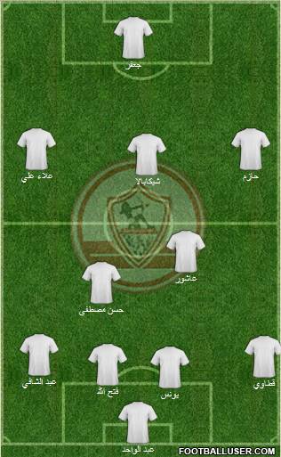 Zamalek Sporting Club 4-2-3-1 football formation